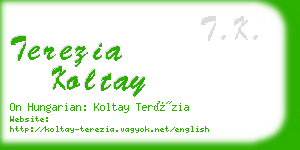 terezia koltay business card